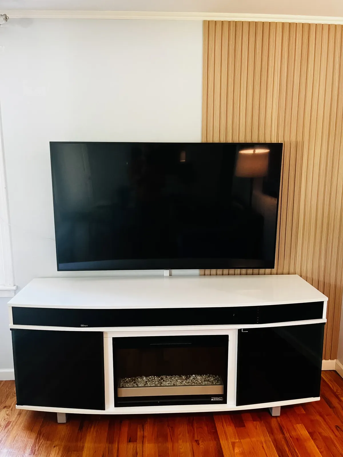 Interior media wall remodel by Kingdom Builders in Topeka, KS