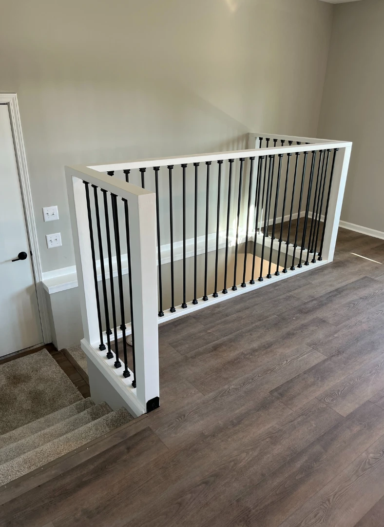 Custom wood deck stairs by Kingdom Builders in Topeka