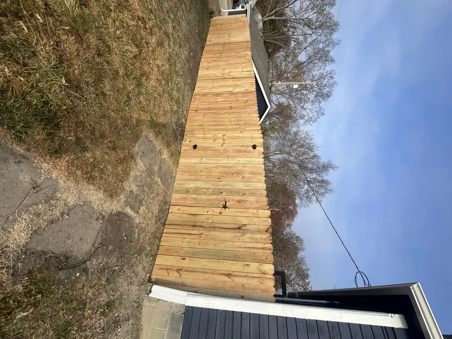 Multi-level deck stairs built by Kingdom Builders