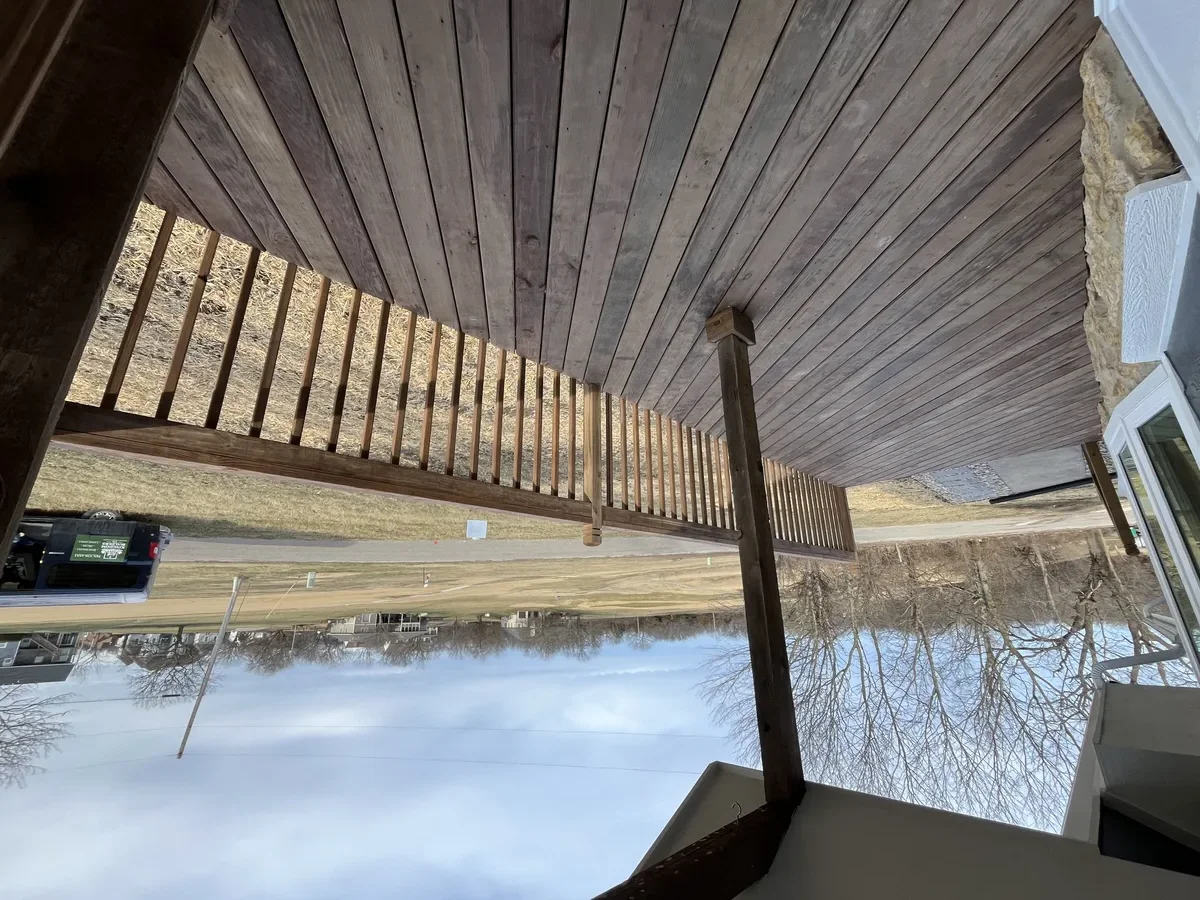 Finished deck with clean trim work in Topeka