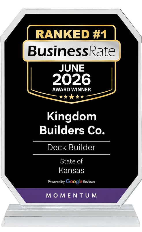 Kingdom Builders Co. Ranked #1 in Kansas, BusinessRate June 2026 Award Winner, powered by Google Reviews
